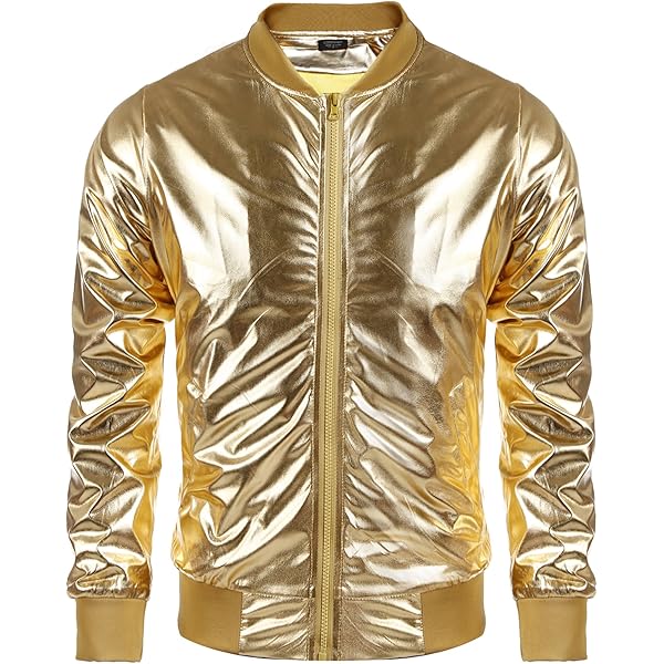 Amazon.com: JOGAL Mens Sequins Nightclub Styles Zip up